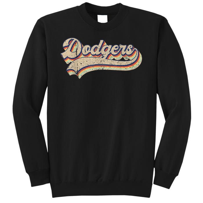 Vintage Dodgers Name Throwback Retro Sweatshirt