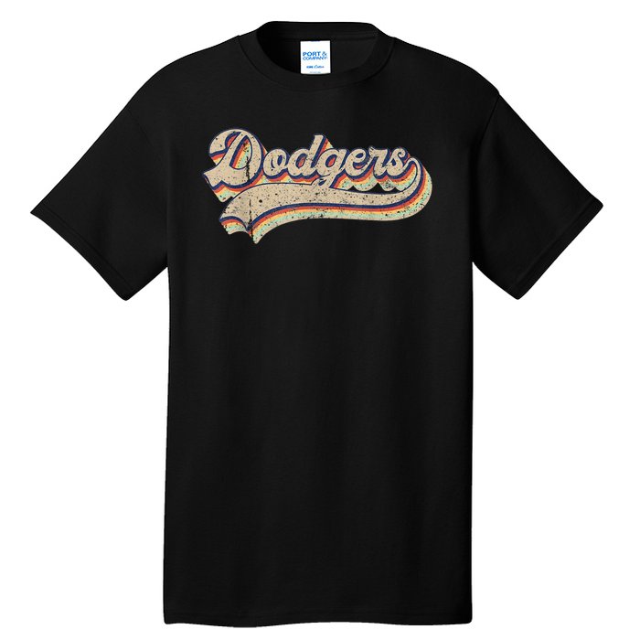 Vintage Dodgers Name Throwback Retro Tall T-Shirt