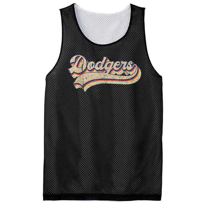 Vintage Dodgers Name Throwback Retro Mesh Reversible Basketball Jersey Tank