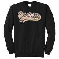 Vintage Dodgers Name Throwback Retro Tall Sweatshirt