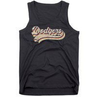 Vintage Dodgers Name Throwback Retro Tank Top