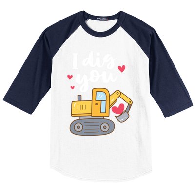 Valentine's Day Outfit I Dig You Digger Gift Baseball Sleeve Shirt