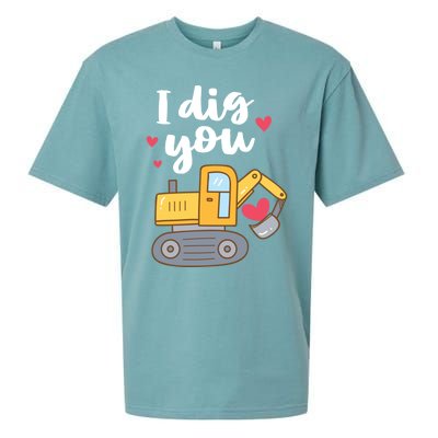 Valentine's Day Outfit I Dig You Digger Gift Sueded Cloud Jersey T-Shirt