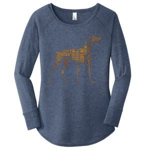 Vizsla Dog Owner Funny Gift I Love My Vizsla Dog Vizsla Women's Perfect Tri Tunic Long Sleeve Shirt