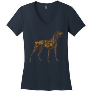 Vizsla Dog Owner Funny Gift I Love My Vizsla Dog Vizsla Women's V-Neck T-Shirt