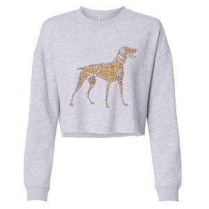 Vizsla Dog Owner Funny Gift I Love My Vizsla Dog Vizsla Cropped Pullover Crew