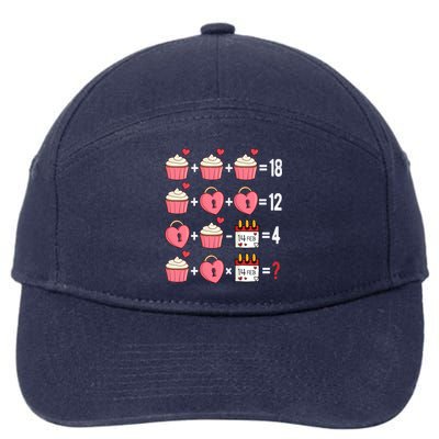 Valentines Day Order Of Operations Valentines Math Teacher Gift 7-Panel Snapback Hat