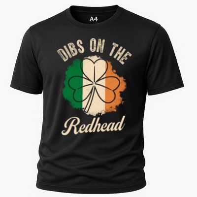 Vintage Dibs On The Redhead Irish St PatrickS Day Shamrock Performance Shirt