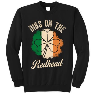 Vintage Dibs On The Redhead Irish St PatrickS Day Shamrock Sweatshirt