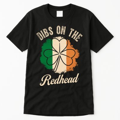 Vintage Dibs On The Redhead Irish St PatrickS Day Shamrock Tall T-Shirt