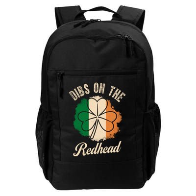 Vintage Dibs On The Redhead Irish St PatrickS Day Shamrock Backpack