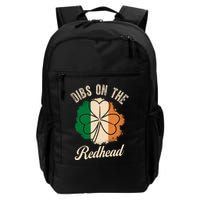 Vintage Dibs On The Redhead Irish St PatrickS Day Shamrock Backpack