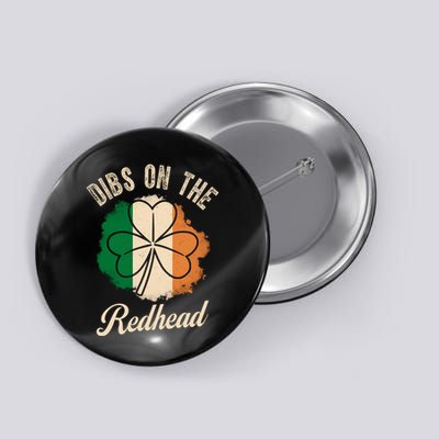 Vintage Dibs On The Redhead Irish St PatrickS Day Shamrock Button