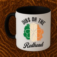 Vintage Dibs On The Redhead Irish St PatrickS Day Shamrock Mug