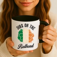Vintage Dibs On The Redhead Irish St PatrickS Day Shamrock Mug