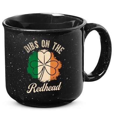 Vintage Dibs On The Redhead Irish St PatrickS Day Shamrock 15oz Campfire Ceramic Mug