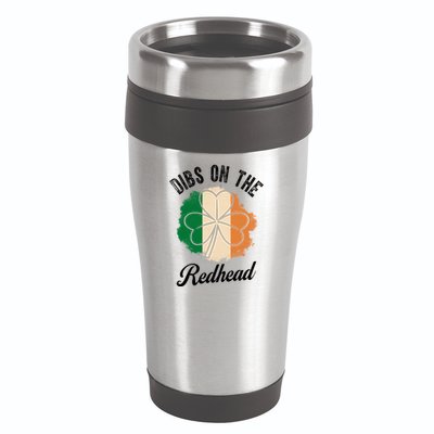 Vintage Dibs On The Redhead Irish St PatrickS Day Shamrock 16oz Travel Tumbler