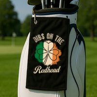 Vintage Dibs On The Redhead Irish St PatrickS Day Shamrock Golf Towel