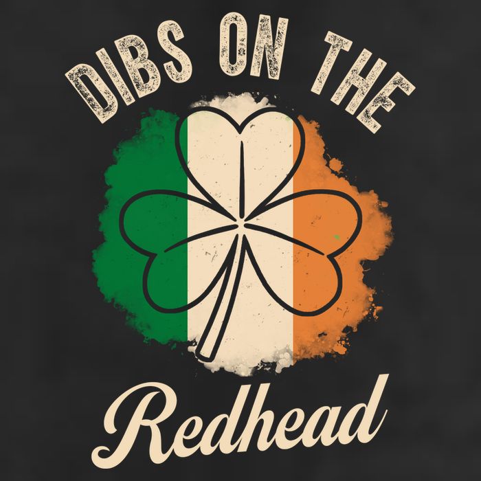 Vintage Dibs On The Redhead Irish St PatrickS Day Shamrock Golf Towel