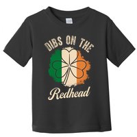 Vintage Dibs On The Redhead Irish St PatrickS Day Shamrock Toddler T-Shirt