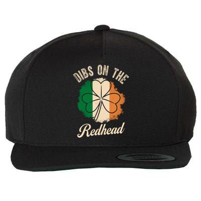 Vintage Dibs On The Redhead Irish St PatrickS Day Shamrock Wool Snapback Cap