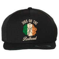 Vintage Dibs On The Redhead Irish St PatrickS Day Shamrock Wool Snapback Cap