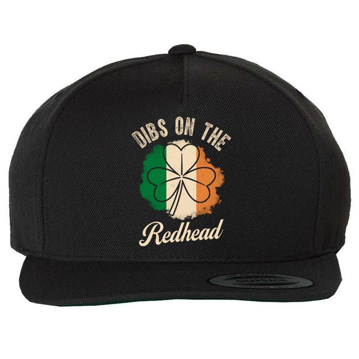 Vintage Dibs On The Redhead Irish St PatrickS Day Shamrock Wool Snapback Cap