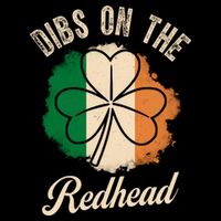 Vintage Dibs On The Redhead Irish St PatrickS Day Shamrock Wool Snapback Cap