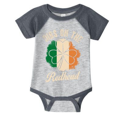 Vintage Dibs On The Redhead Irish St PatrickS Day Shamrock Infant Baby Jersey Bodysuit