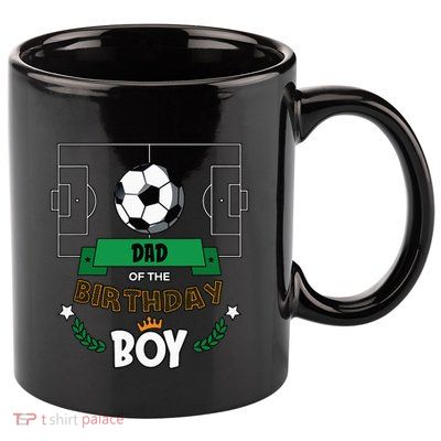 Vintage Dad of the Birthday Soccer Player 11oz C Handle Ceramic Mug
