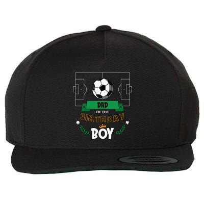 Vintage Dad of the Birthday Soccer Player Wool Snapback Cap