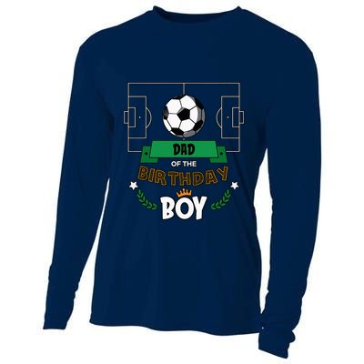 Vintage Dad of the Birthday Soccer Player Cooling Performance Long Sleeve Crew