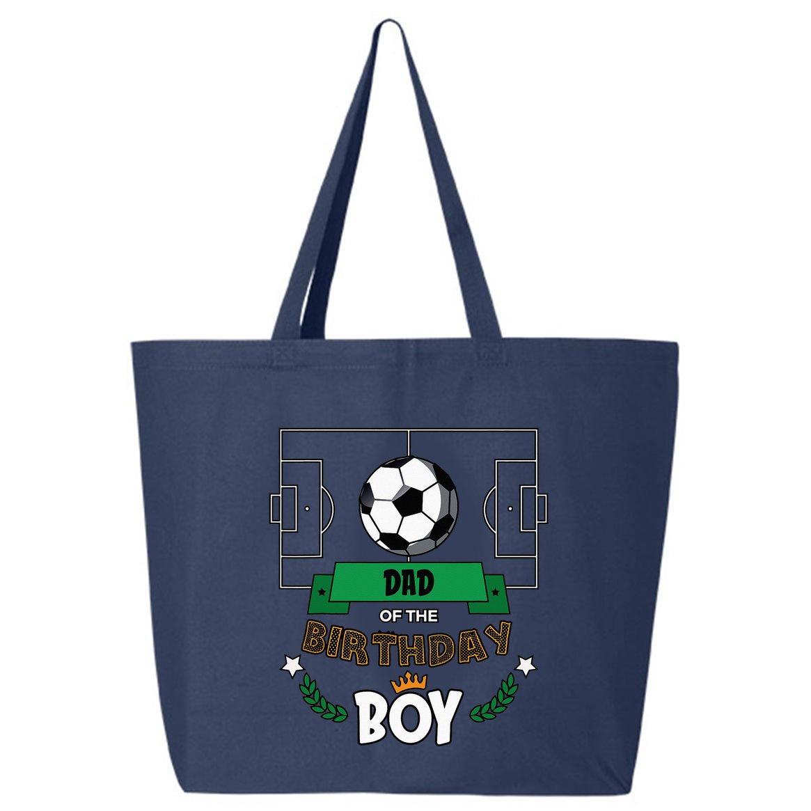 Vintage Dad of the Birthday Soccer Player 25L Jumbo Tote