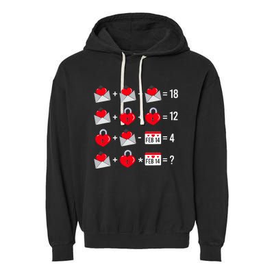 Valentines Day Order Of Operations Valentines Math Teacher Garment-Dyed Fleece Hoodie