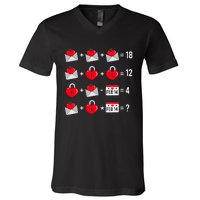 Valentines Day Order Of Operations Valentines Math Teacher V-Neck T-Shirt