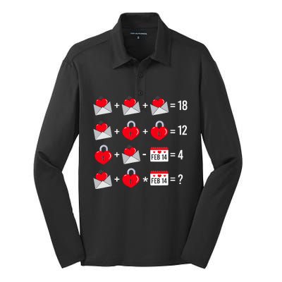 Valentines Day Order Of Operations Valentines Math Teacher Silk Touch Performance Long Sleeve Polo