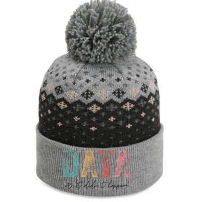 Vintage Data or It Didn't Happen ABA Therapy BCBA Inclusion The Baniff Cuffed Pom Beanie