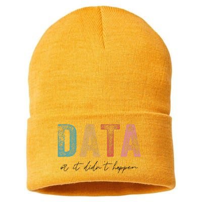 Vintage Data or It Didn't Happen ABA Therapy BCBA Inclusion Sustainable Knit Beanie