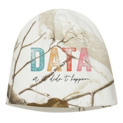 Vintage Data or It Didn't Happen ABA Therapy BCBA Inclusion Kati - Camo Knit Beanie