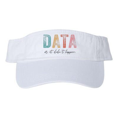 Vintage Data or It Didn't Happen ABA Therapy BCBA Inclusion Valucap Bio-Washed Visor