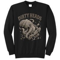 Vintage Dirty Octopus Heads With Skateboard Music Lover Sweatshirt