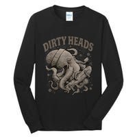 Vintage Dirty Octopus Heads With Skateboard Music Lover Tall Long Sleeve T-Shirt