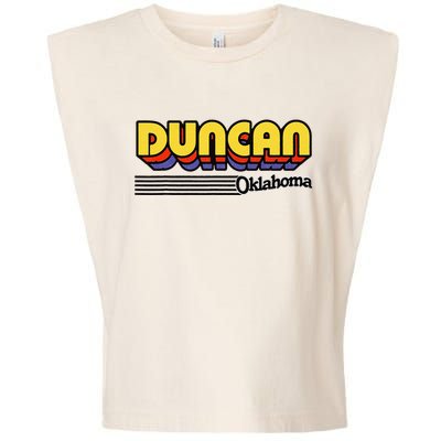 Vintage Duncan Oklahoma Retro Stripes Garment-Dyed Women's Muscle Tee