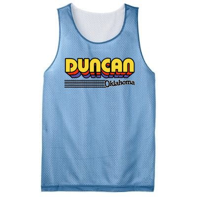 Vintage Duncan Oklahoma Retro Stripes Mesh Reversible Basketball Jersey Tank