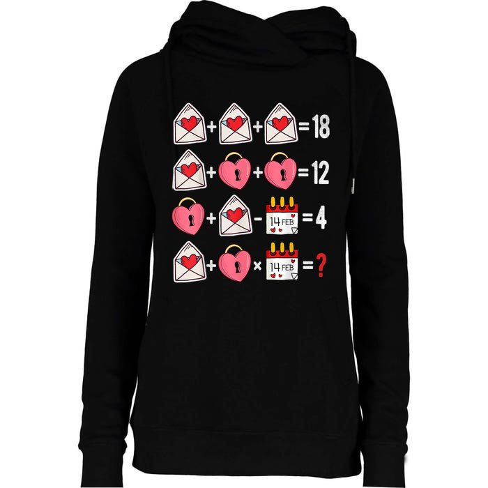 Valentines Day Order Of Operations Valentines Math Teacher Womens Funnel Neck Pullover Hood