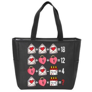 Valentines Day Order Of Operations Valentines Math Teacher Zip Tote Bag