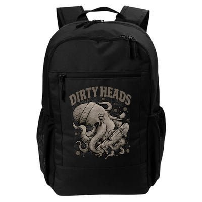 Vintage Dirty Octopus Heads With Skateboard Music Lover Backpack