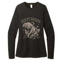 Vintage Dirty Octopus Heads With Skateboard Music Lover Womens CVC Long Sleeve Shirt