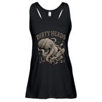 Vintage Dirty Octopus Heads With Skateboard Music Lover Ladies Essential Flowy Tank