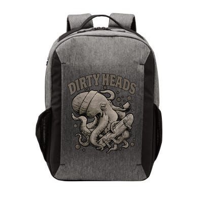 Vintage Dirty Octopus Heads With Skateboard Music Lover Vector Backpack